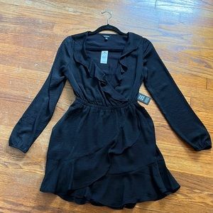 Express XS brand new with tags black sateen dress